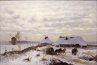 Winterlandschap door Oskar Hoffmann