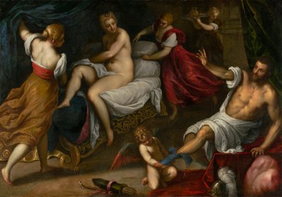 Venus en Mars, c.1605-9 door Palma Il Giovane