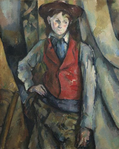 Jongen in een Rood Vest door Paul Cézanne