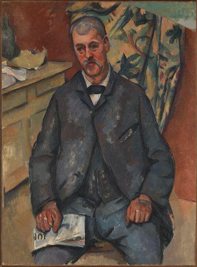 Zittende man door Paul Cézanne