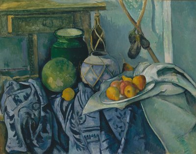 Stilleven met gemberpot en aubergine door Paul Cézanne