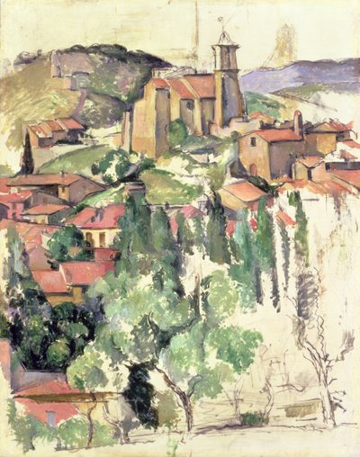 Het dorp Gardanne door Paul Cézanne