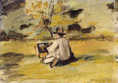 Een schilder aan het werk door Paul Cézanne