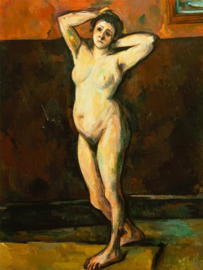 Naakte vrouw staand door Paul Cézanne