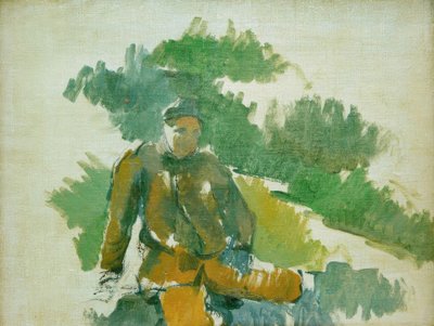 Zittende jongen (Paul Cézanne fils?) door Paul Cézanne