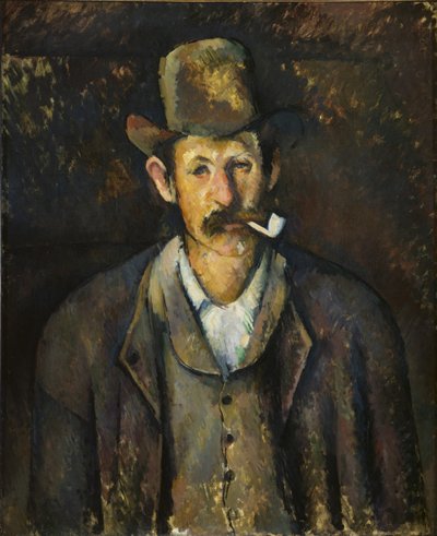 Man met een pijp, ca 1892-1896 door Paul Cézanne