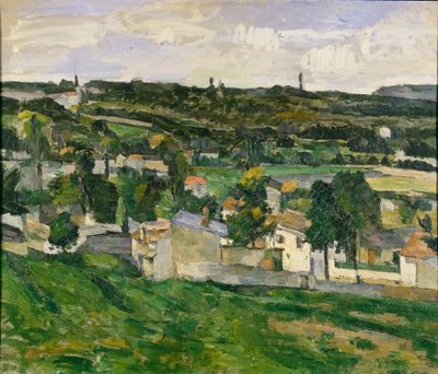 Bij Auvers-sur-Oise door Paul Cézanne