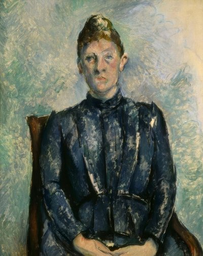 Portret van Madame Cézanne door Paul Cézanne