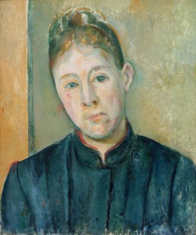 Portret van Madame Cézanne door Paul Cézanne