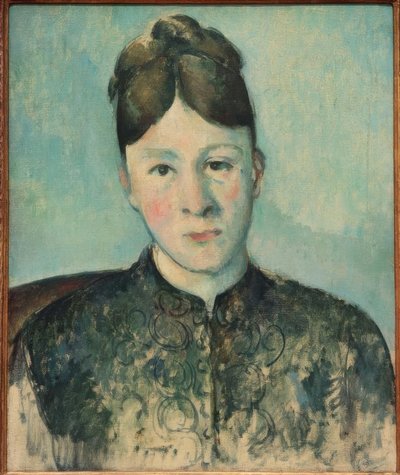 Portret van Madame Cézanne door Paul Cézanne