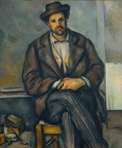 Zittende boer door Paul Cézanne