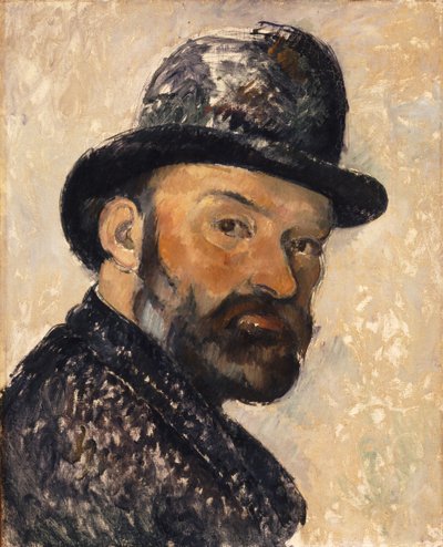 Zelfportret met bolhoed door Paul Cézanne