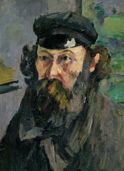 Zelfportret in een Casquette door Paul Cézanne