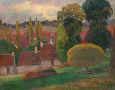 Een boerderij in Bretagne door Paul Gauguin