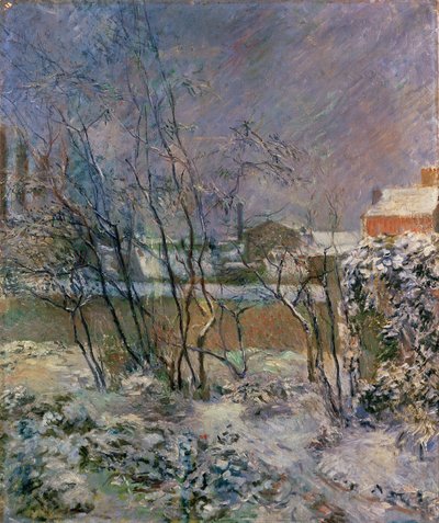 Tuin in de sneeuw, 1883 door Paul Gauguin