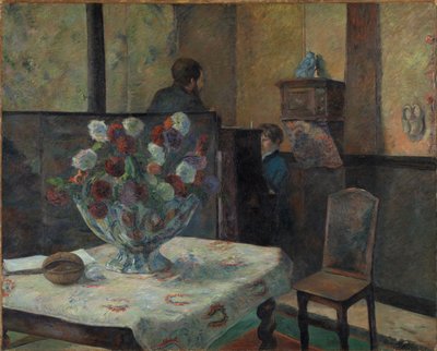 Interieur van de schilder Parijs, rue Carcel door Paul Gauguin