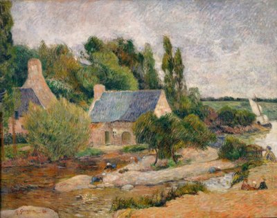 De wasvrouwen in Pont-Aven door Paul Gauguin