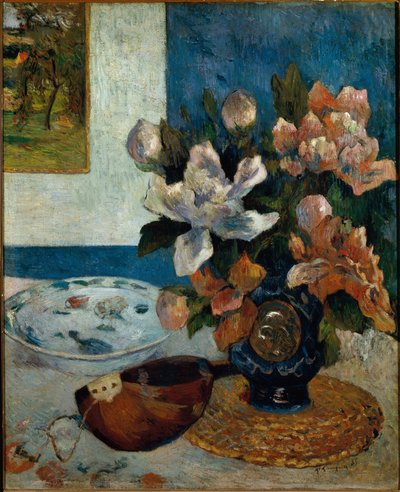 Stilleven met mandoline door Paul Gauguin