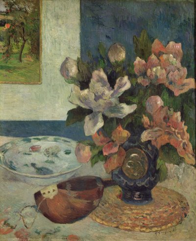 Stilleven met een Mandoline door Paul Gauguin