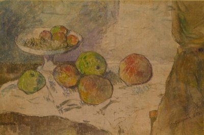 Stilleven met fruitschaal door Paul Gauguin