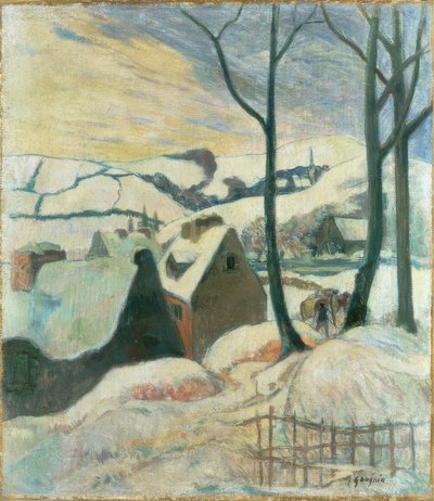 Dorp onder de Sneeuw door Paul Gauguin