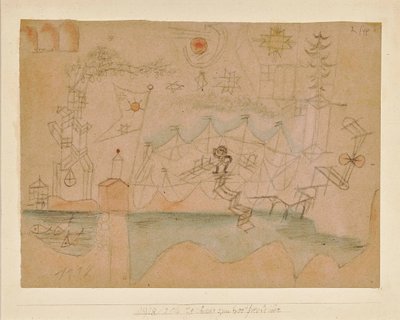 Tekening voor de bootverhuur, 1918 door Paul Klee