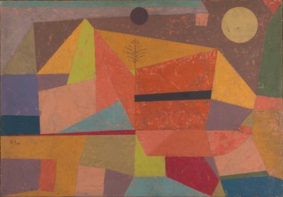 Vrolijk Berglandschap door Paul Klee