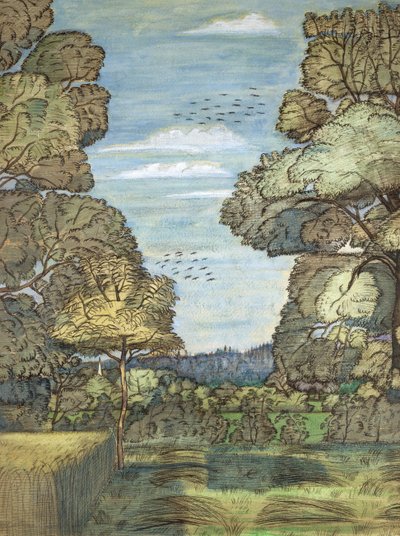 Zomerlandschap door Paul Nash