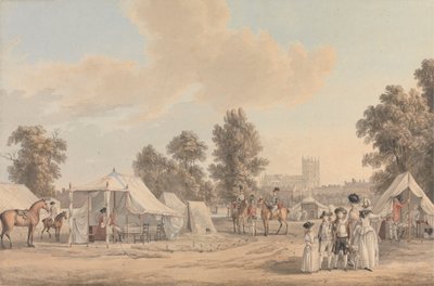 Een kampement in St. James Park door Paul Sandby