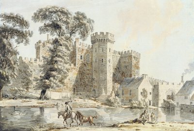 De zuidelijke poort van Cardiff Castle door Paul Sandby