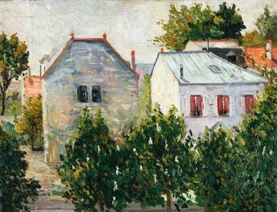 Suburbane Tuin in Asnieres, 1883 door Paul Signac