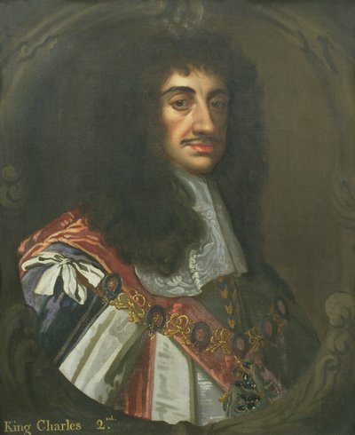 Portret van koning Karel II door Peter Lely