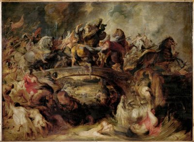 Amazonenslag door Peter Paul Rubens