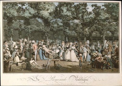 De openbare promenade, 1792 door Philibert Louis Debucourt