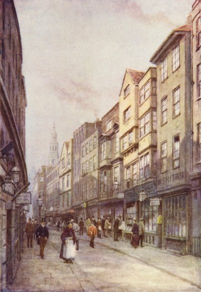 Holywell Street, Strand, kijkend naar Oost, 1900 door Philip Norman