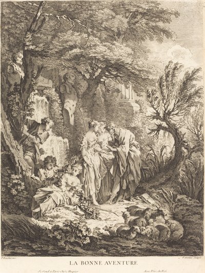 La Bonne Aventure, 1738 door Pierre Alexandre Aveline