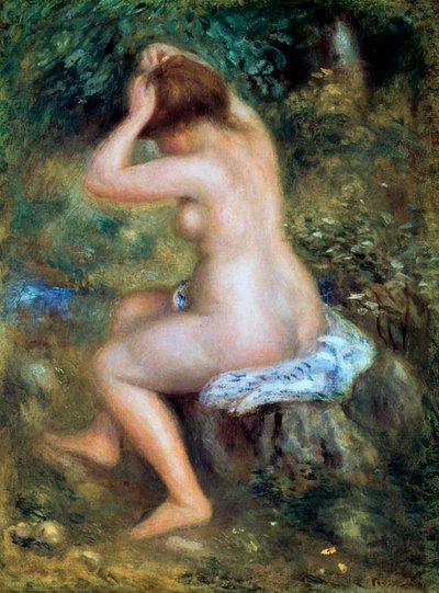 Een Bader, 1885-1890 door Pierre Auguste Renoir