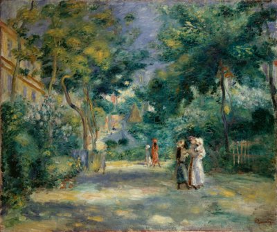 Een tuin in Montmartre, 1890-1899 door Pierre Auguste Renoir