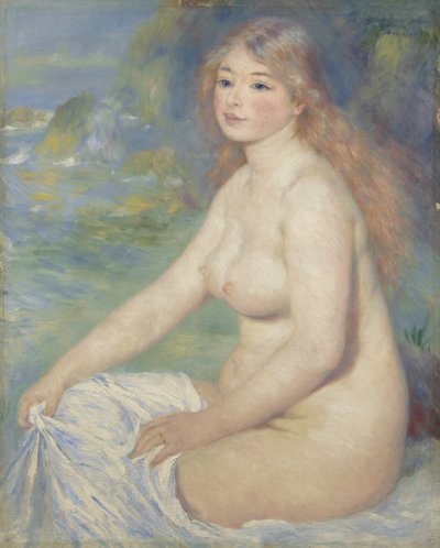 Blonde Baadster, 1881 door Pierre Auguste Renoir