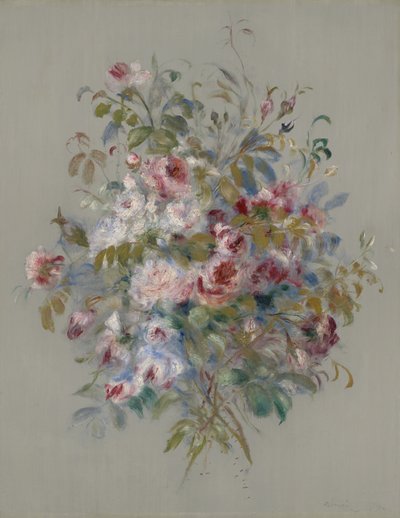 Boeket rozen, 1879 door Pierre Auguste Renoir