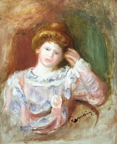 Buste van een vrouw, ca. 1907 door Pierre Auguste Renoir