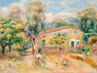 Collettes Boerderij, Cagnes, 1910 door Pierre Auguste Renoir