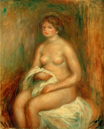 De vrouw met de draperie door Pierre Auguste Renoir