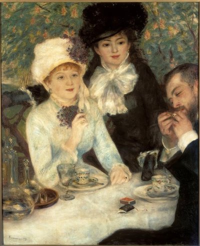 Het einde van de lunch door Pierre Auguste Renoir