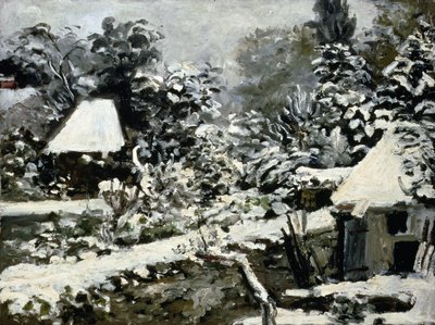 Landschap, sneeuweffect, ca. 1868 door Pierre Auguste Renoir