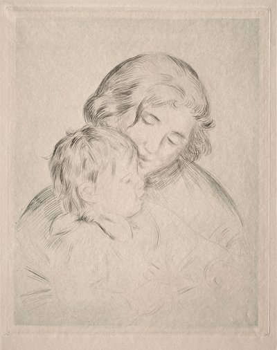 Moeder en kind door Pierre Auguste Renoir