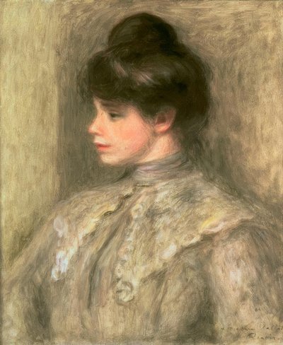 Portret van Madame Valtat door Pierre Auguste Renoir