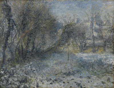 Met sneeuw bedekt landschap, 1870-1875 door Pierre Auguste Renoir