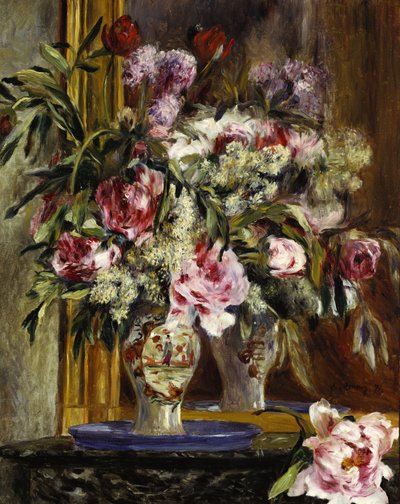 Vaas met Bloemen door Pierre Auguste Renoir