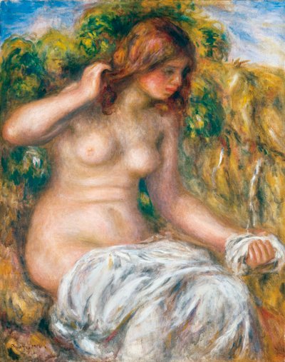 Vrouw bij bron door Pierre Auguste Renoir